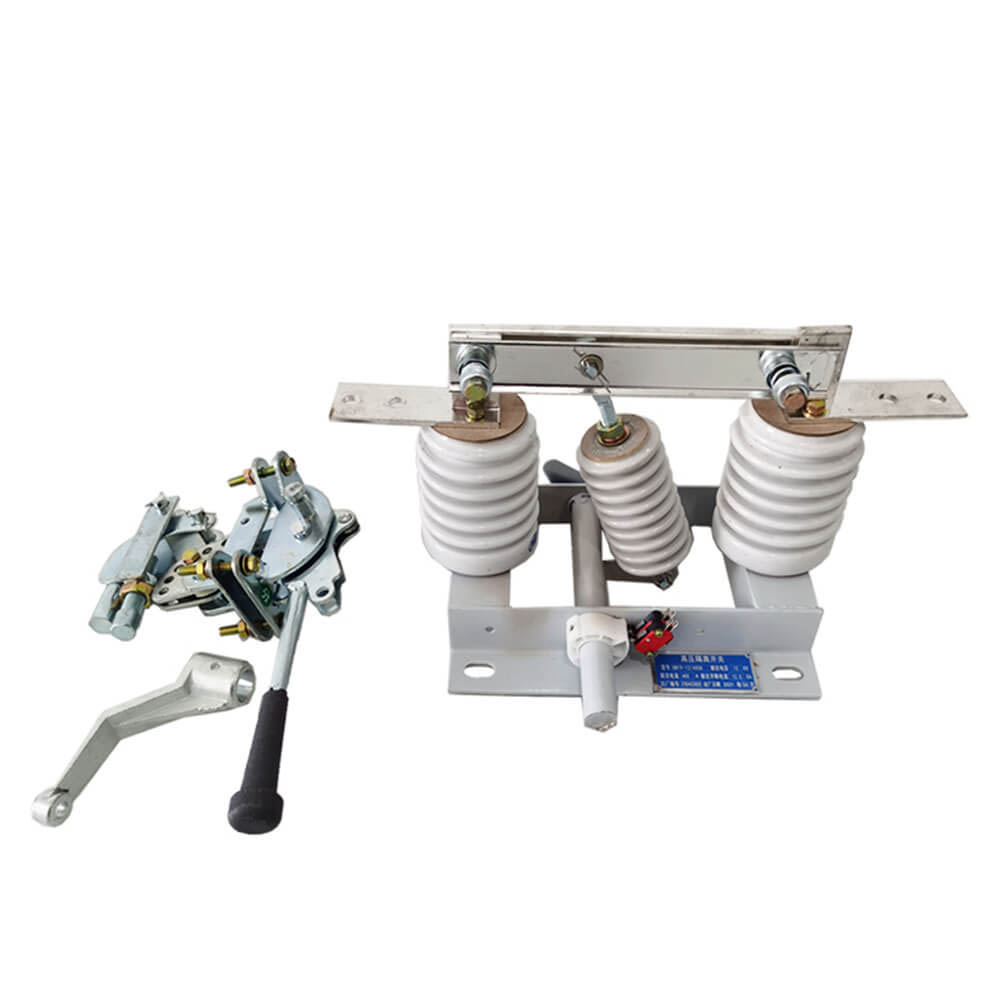 GN19-12 12KV 400A AC/DC สวิตช์แยกเสาเดี่ยวพร้อมกลไกการทำงาน 11kV แยกสวิตช์แยกการเชื่อมต่อ
